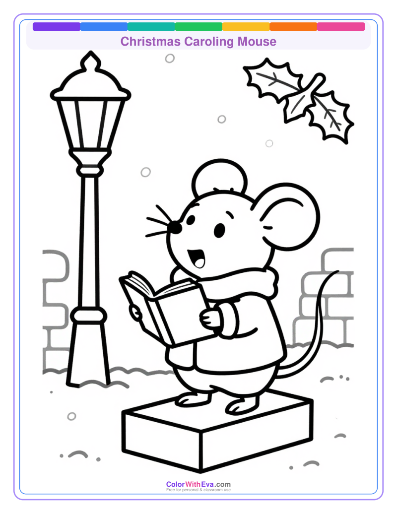 Christmas Caroling Mouse preview