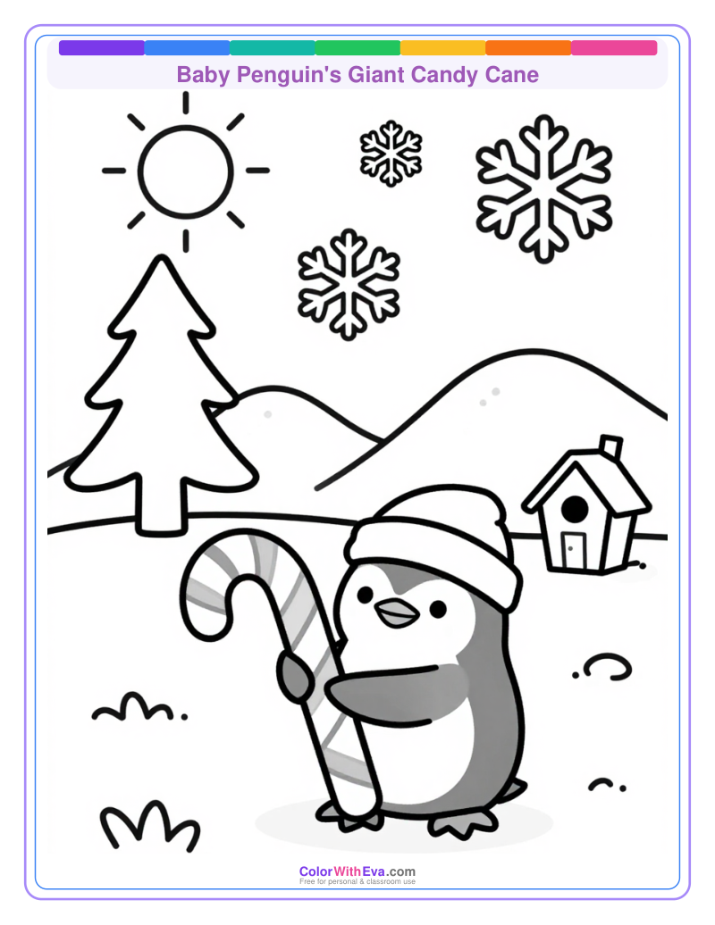 Baby Penguin's Giant Candy Cane thumbnail