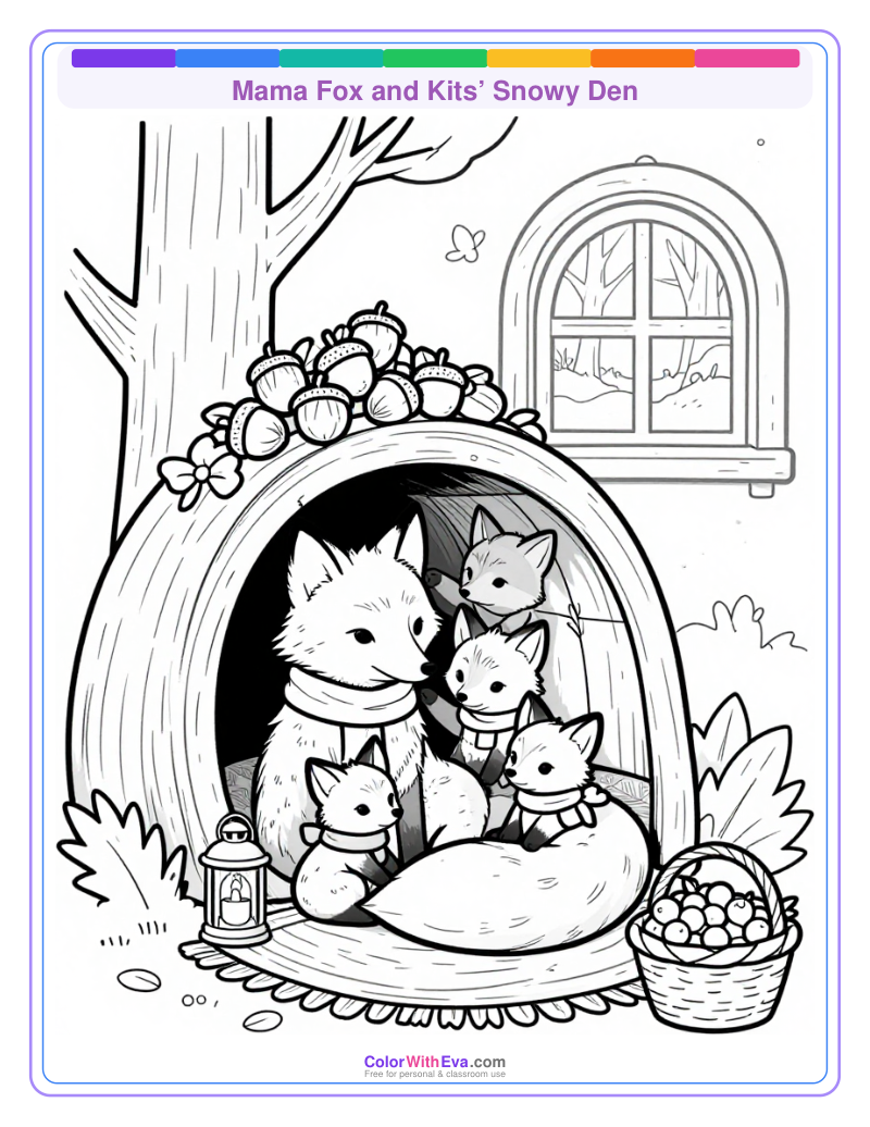 Mama Fox and Kits’ Snowy Den thumbnail