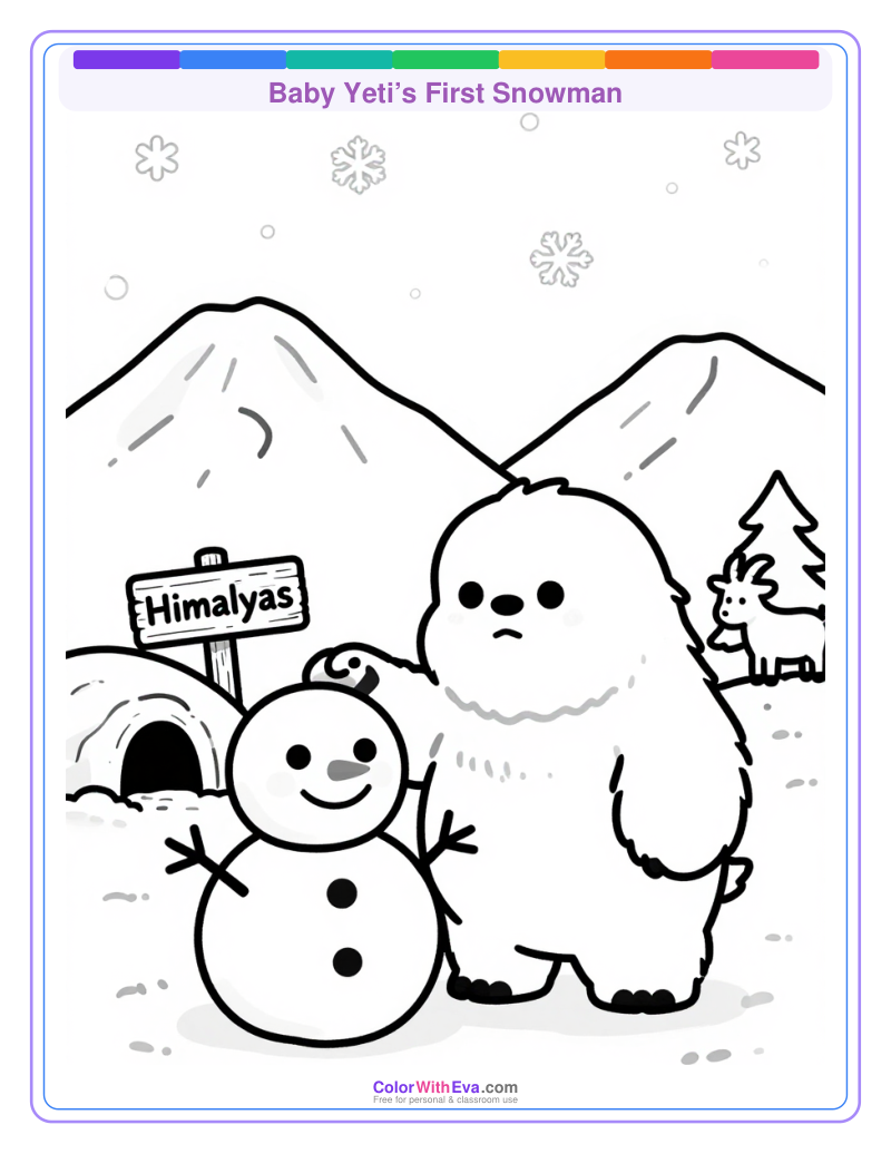 Baby Yeti’s First Snowman thumbnail
