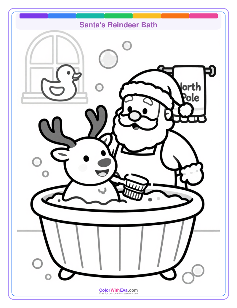 Santa's Reindeer Bath preview