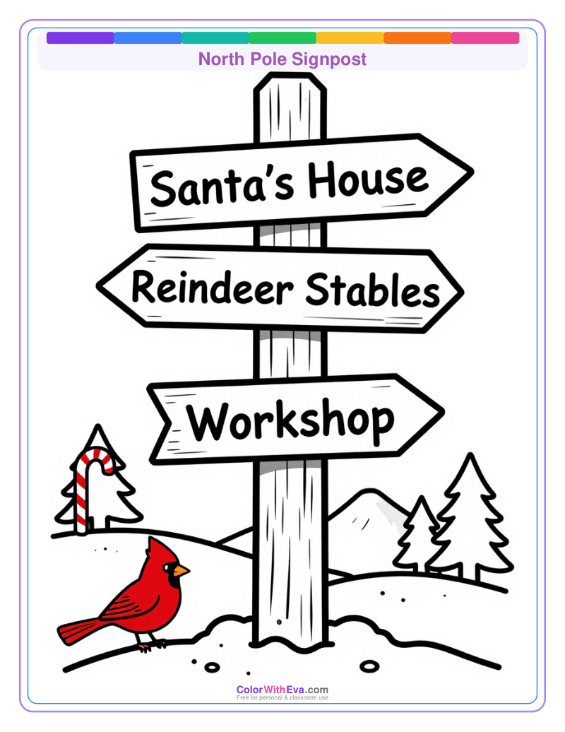 North Pole Signpost preview