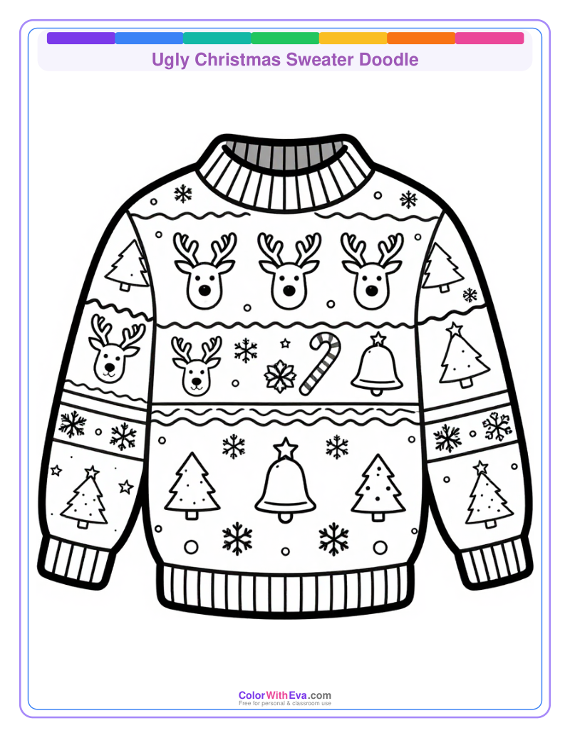 Ugly Christmas Sweater Doodle preview