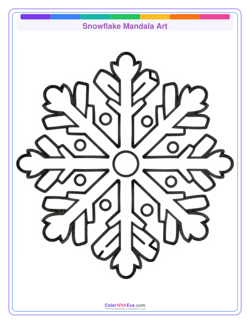 Snowflake Mandala Art preview