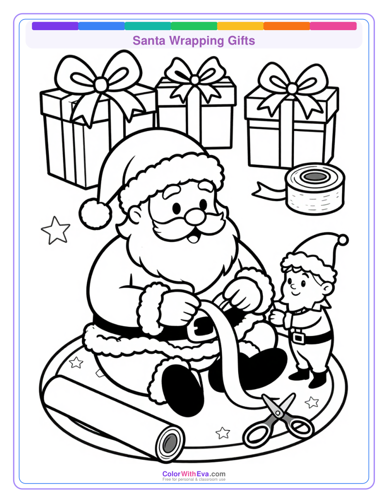 Santa Wrapping Gifts preview