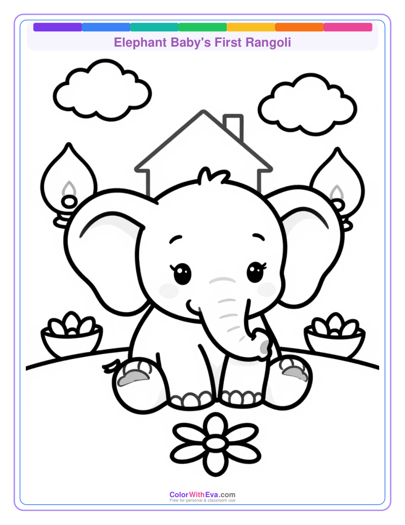 Elephant Baby's First Rangoli thumbnail