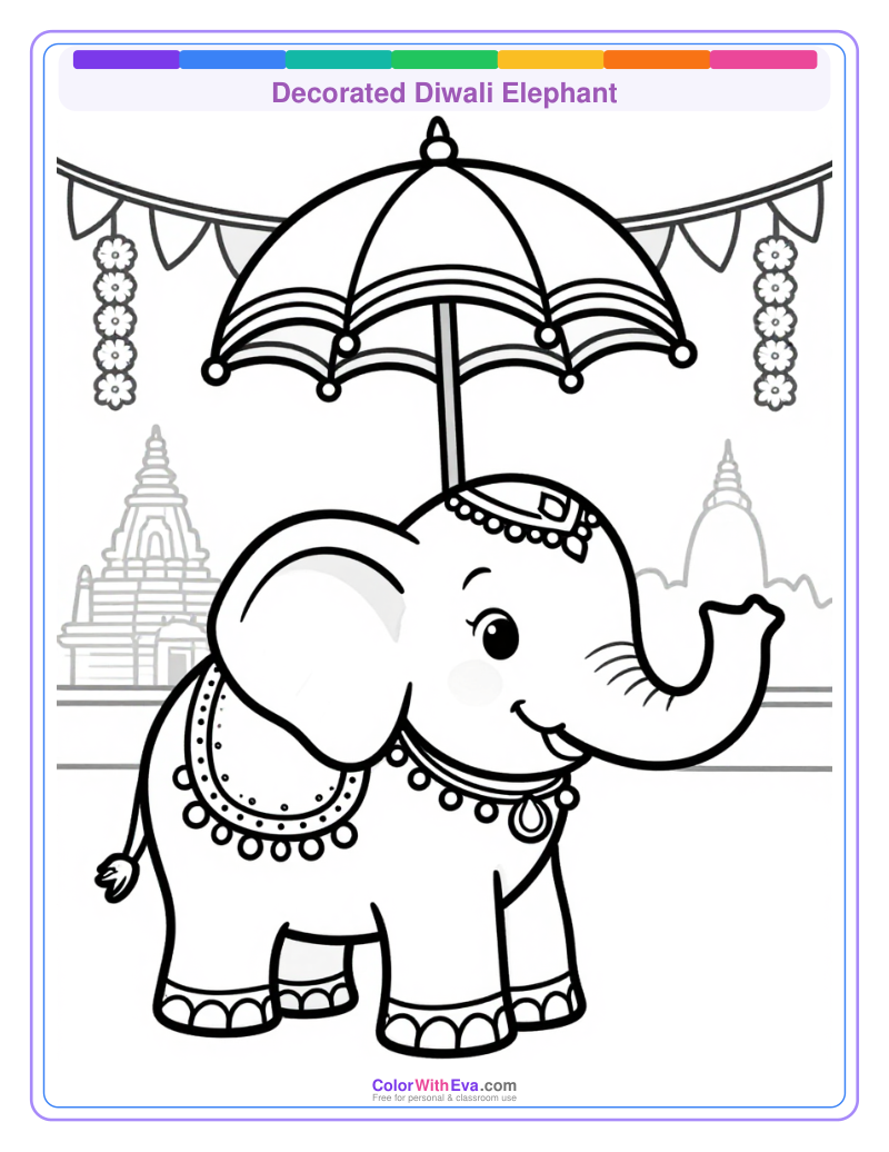 Decorated Diwali Elephant preview