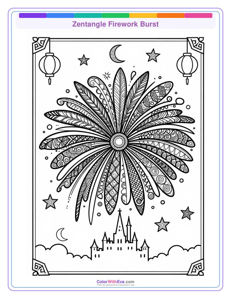 Zentangle Firework Burst thumbnail