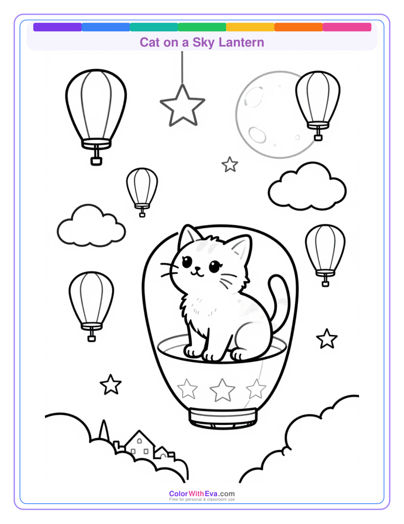 Cat on a Sky Lantern thumbnail
