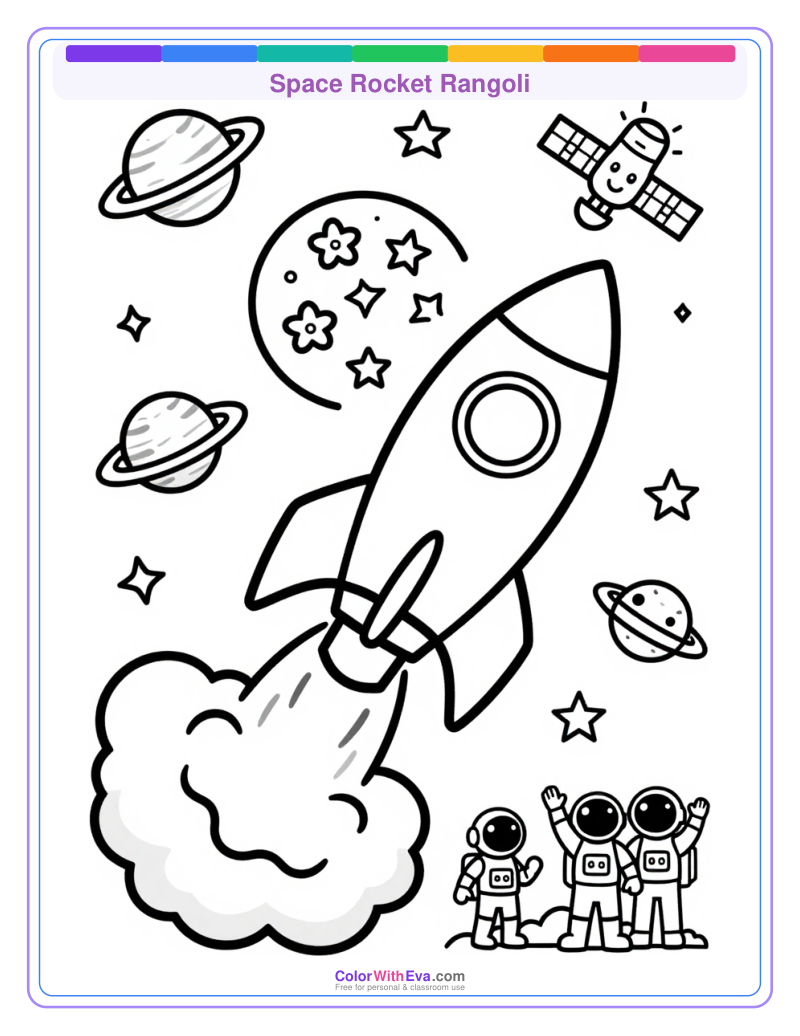 Space Rocket Rangoli thumbnail