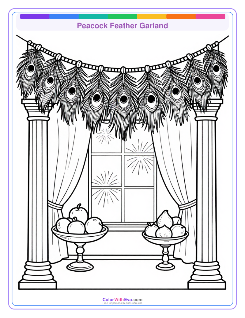 Peacock Feather Garland preview