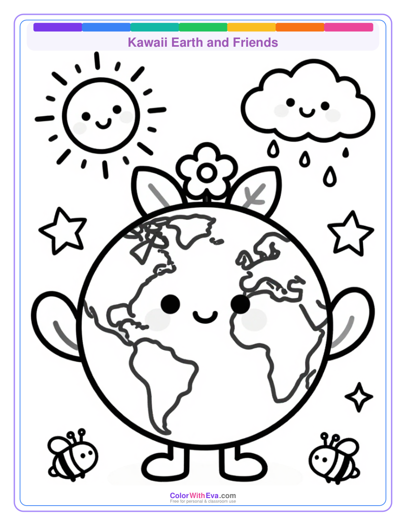 Kawaii Earth and Friends preview