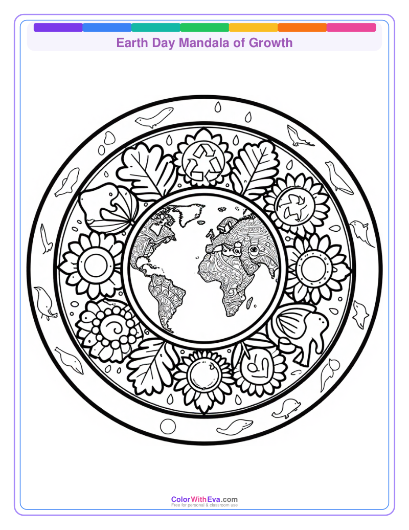 Earth Day Mandala of Growth thumbnail