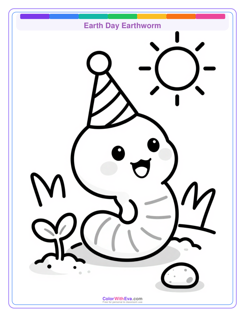 Earth Day Earthworm preview