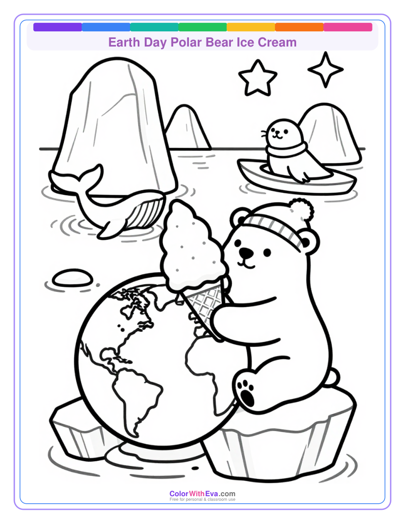 Earth Day Polar Bear Ice Cream thumbnail