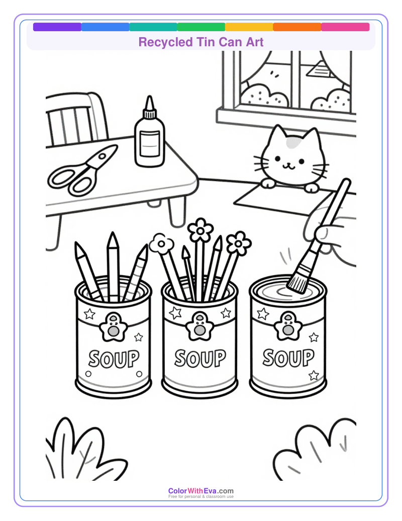 Recycled Tin Can Art preview