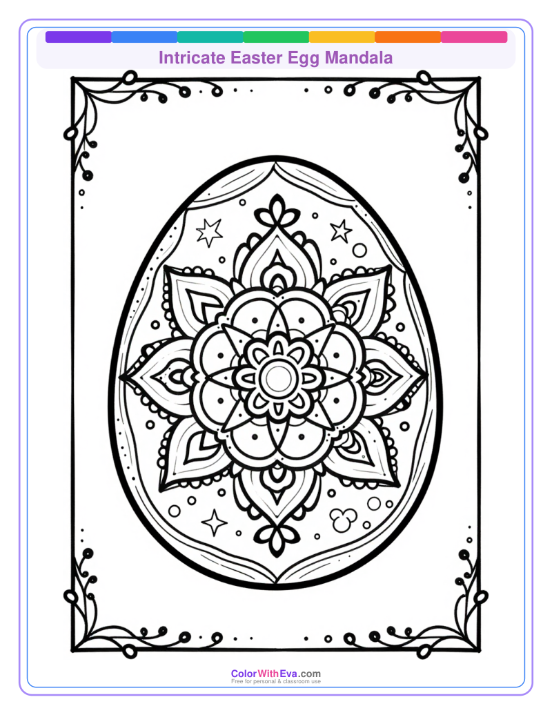 Intricate Easter Egg Mandala preview