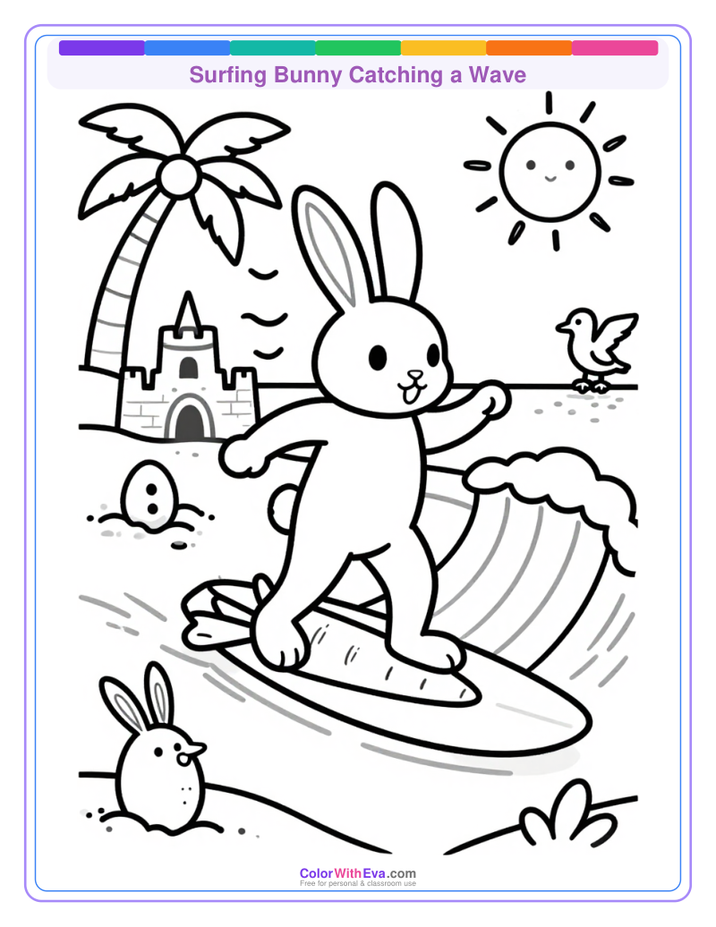 Surfing Bunny Catching a Wave preview