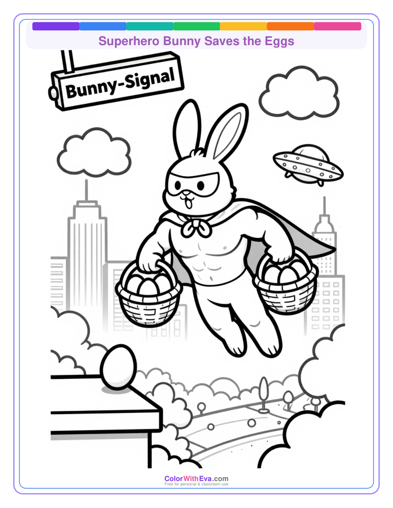 Superhero Bunny Saves the Eggs preview