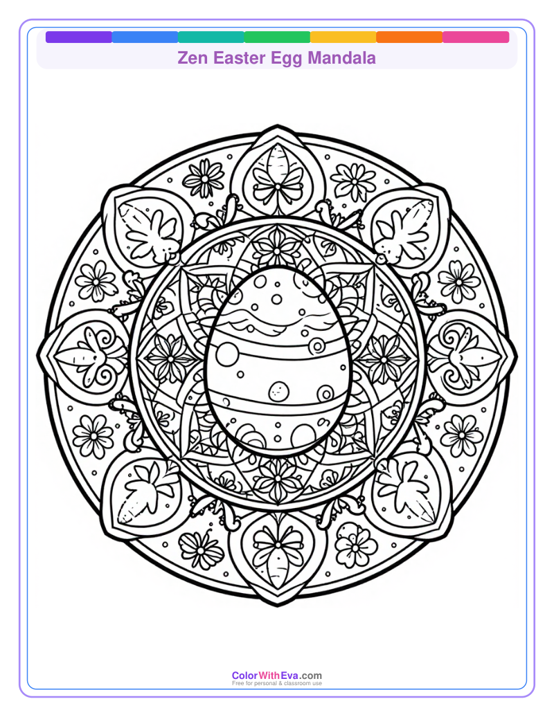 Zen Easter Egg Mandala preview