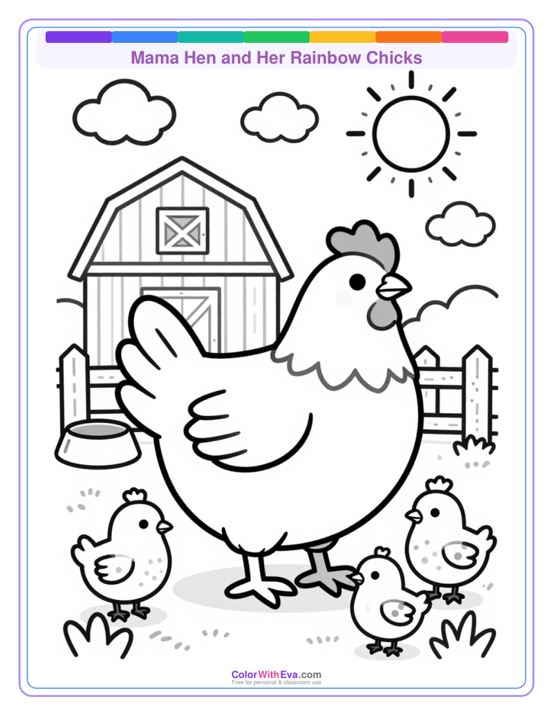 Mama Hen and Her Rainbow Chicks thumbnail