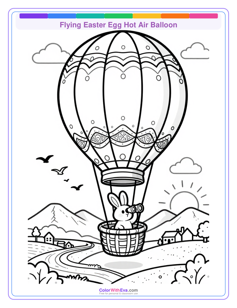 Flying Easter Egg Hot Air Balloon thumbnail