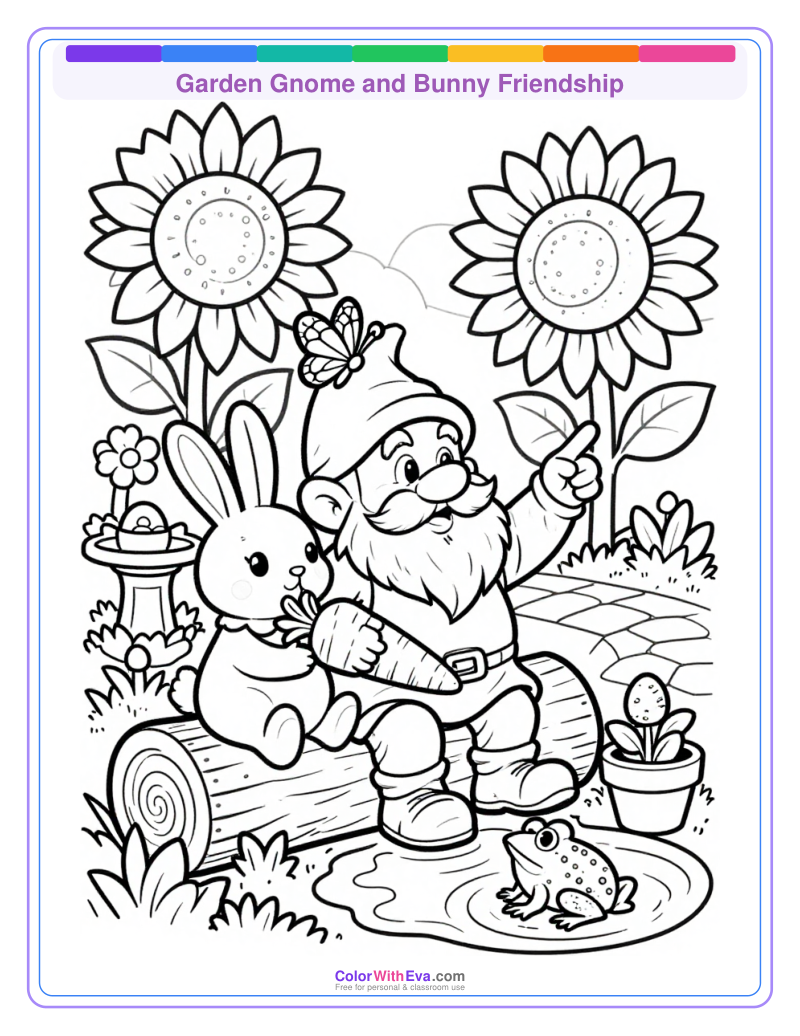 Garden Gnome and Bunny Friendship thumbnail