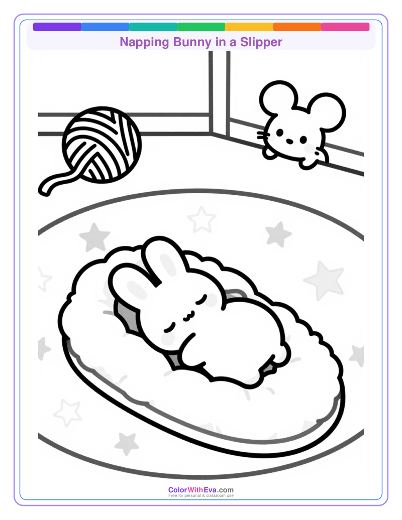 Napping Bunny in a Slipper preview
