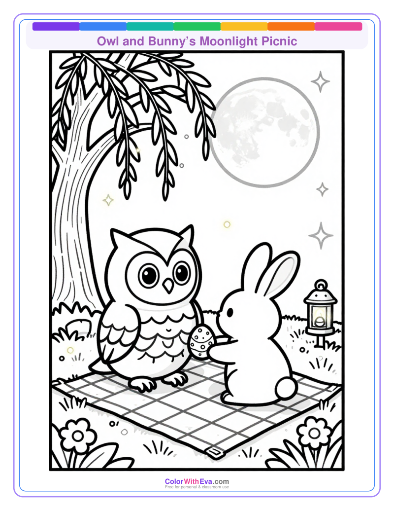 Owl and Bunny’s Moonlight Picnic thumbnail