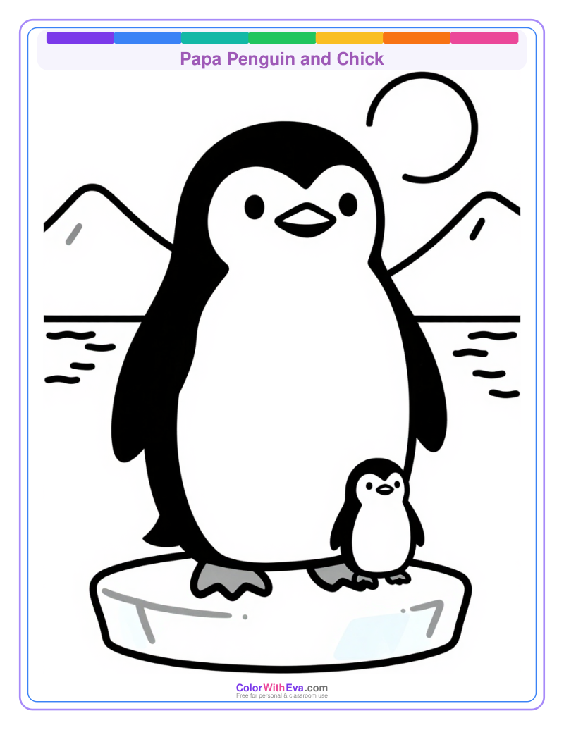 Papa Penguin and Chick preview