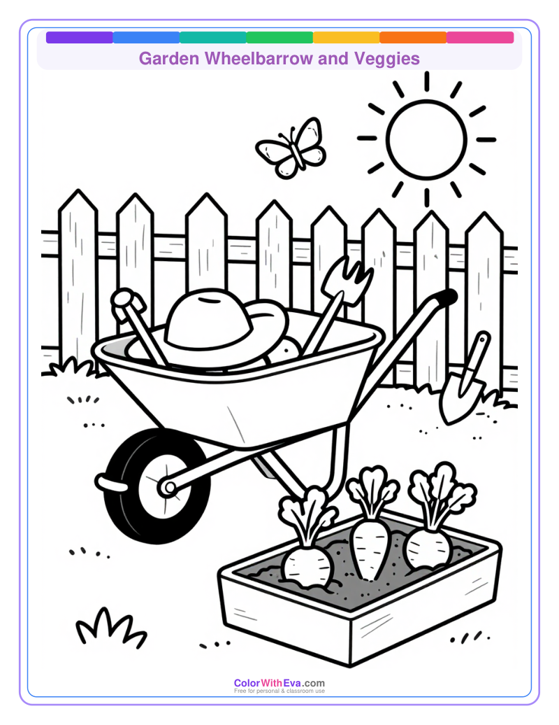 Garden Wheelbarrow and Veggies preview