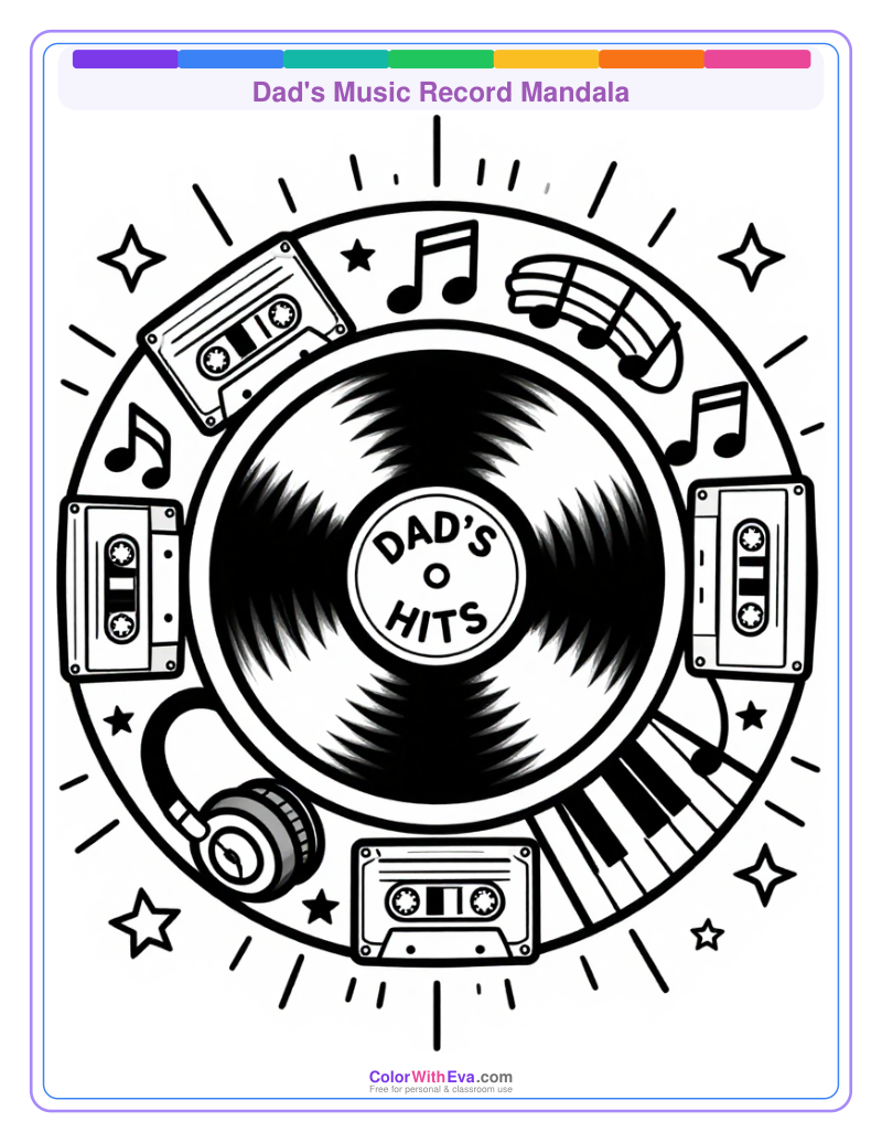 Dad's Music Record Mandala thumbnail