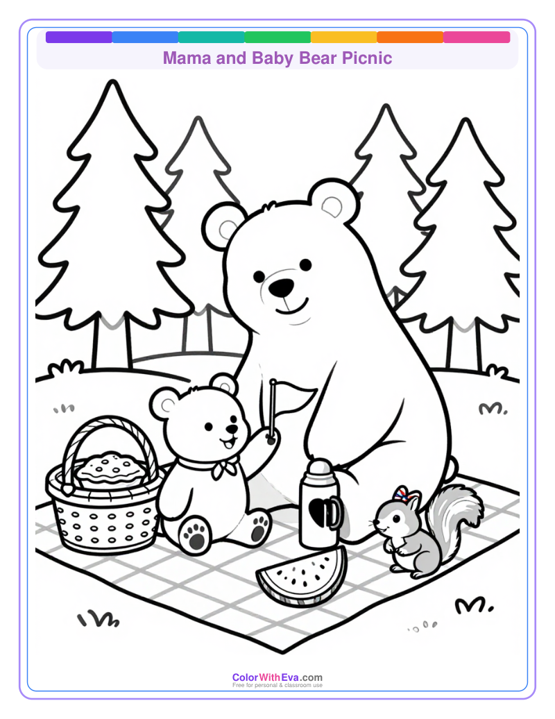 Mama and Baby Bear Picnic thumbnail
