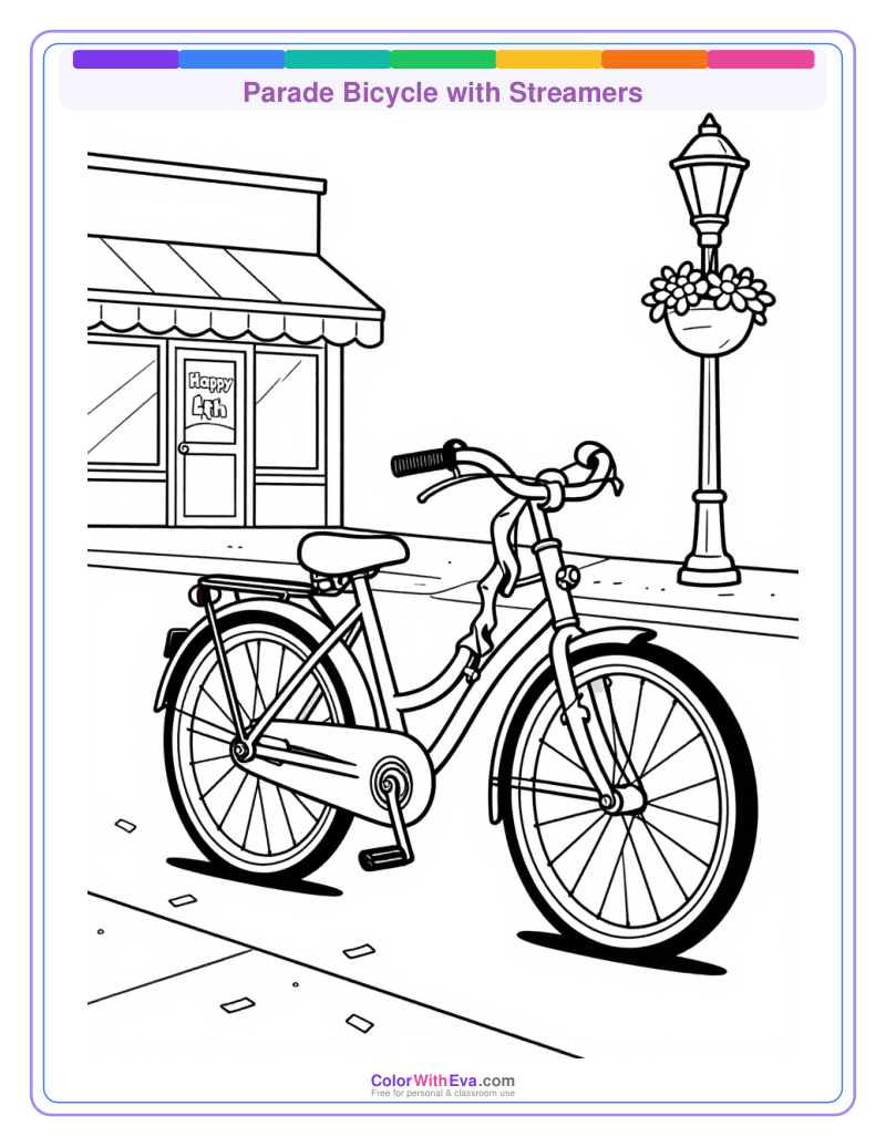 Parade Bicycle with Streamers preview