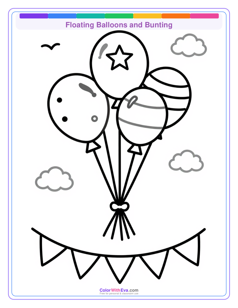 Floating Balloons and Bunting preview