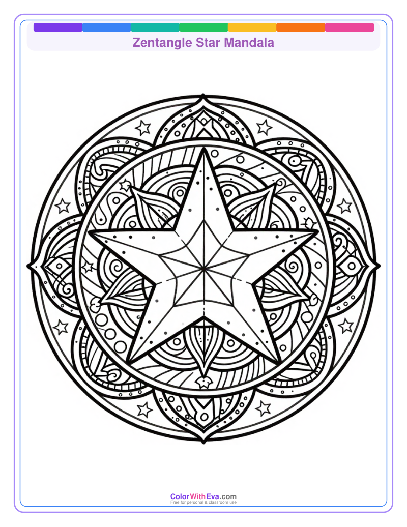 Zentangle Star Mandala thumbnail