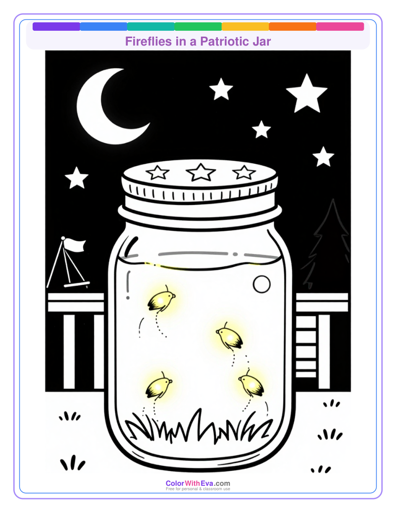 Fireflies in a Patriotic Jar preview