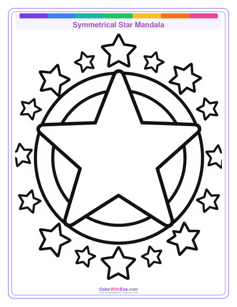 Symmetrical Star Mandala preview