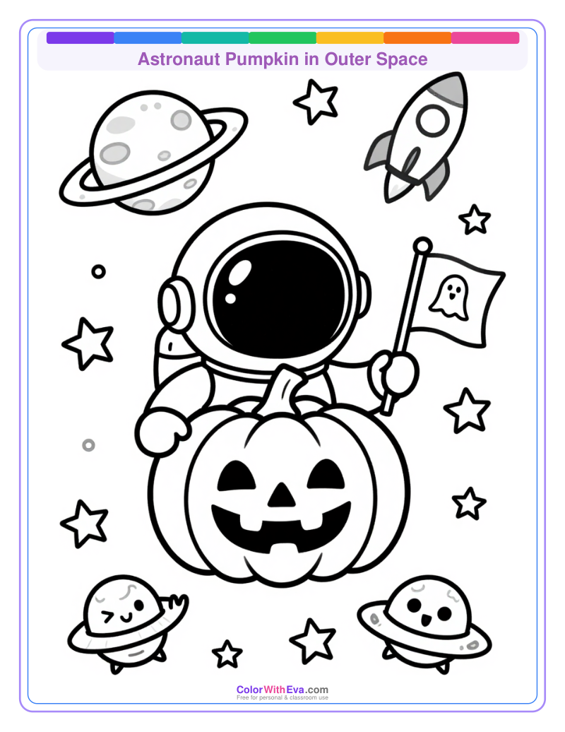 Astronaut Pumpkin in Outer Space thumbnail