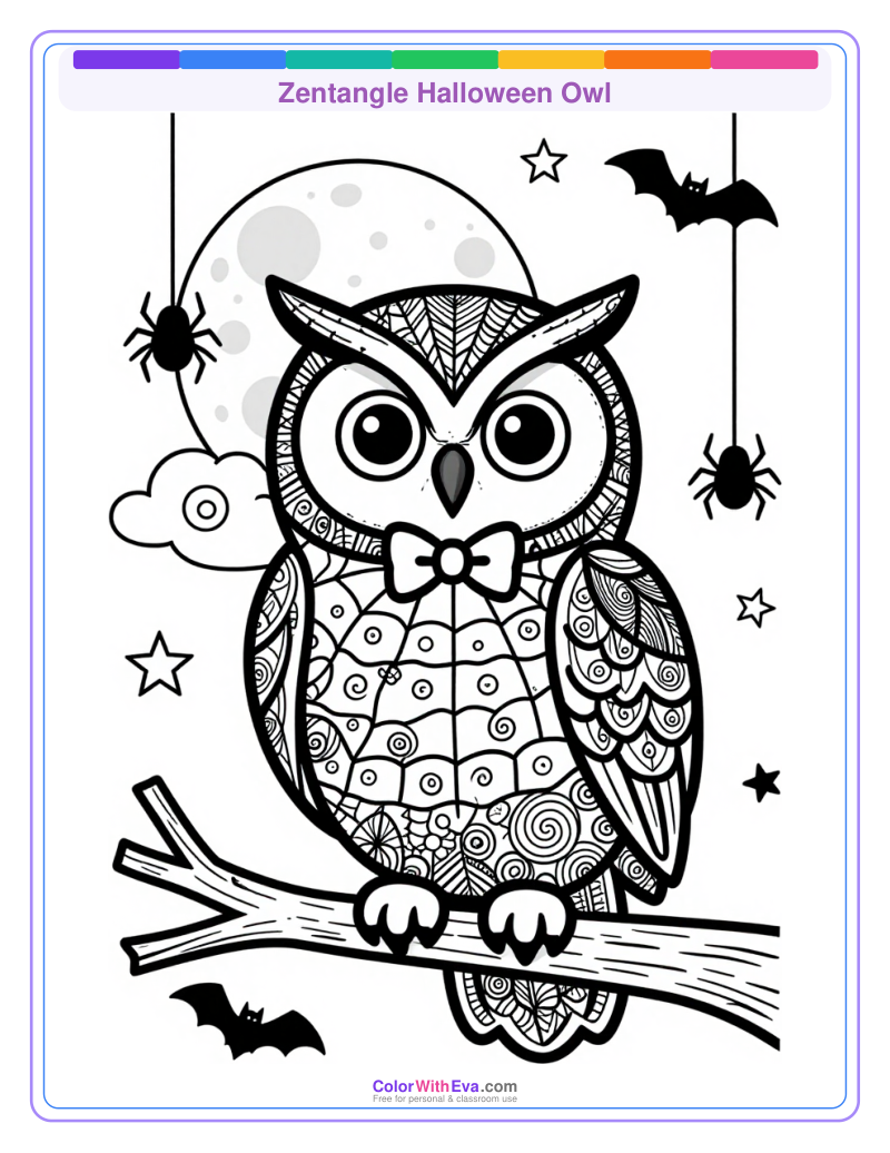Zentangle Halloween Owl thumbnail