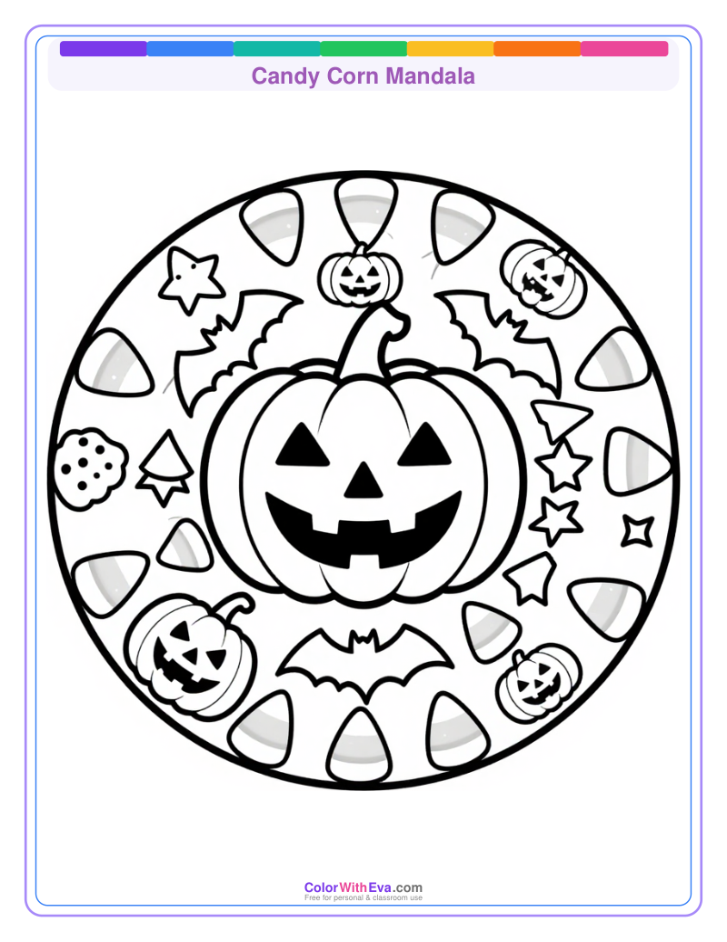 Candy Corn Mandala preview