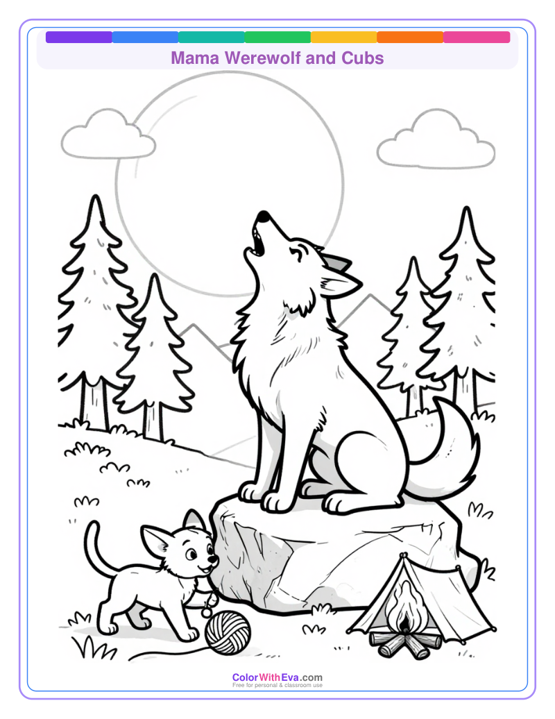 Mama Werewolf and Cubs thumbnail