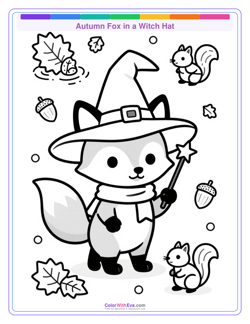 Autumn Fox in a Witch Hat thumbnail