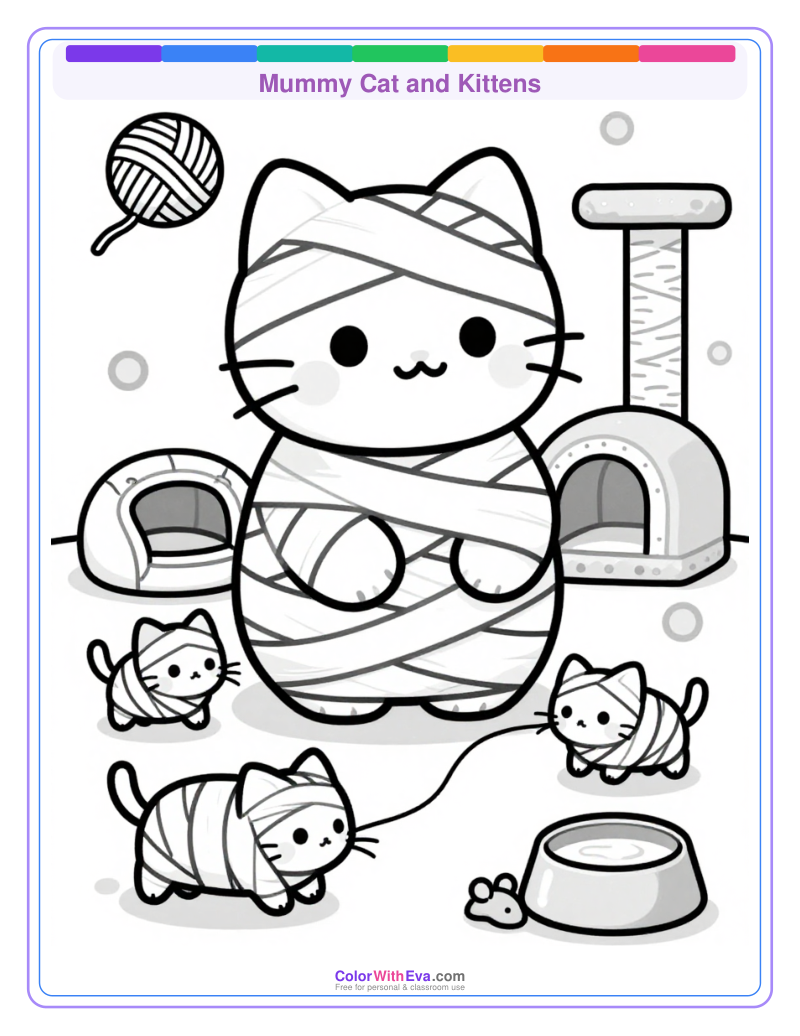 Mummy Cat and Kittens thumbnail