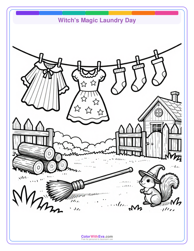 Witch's Magic Laundry Day preview