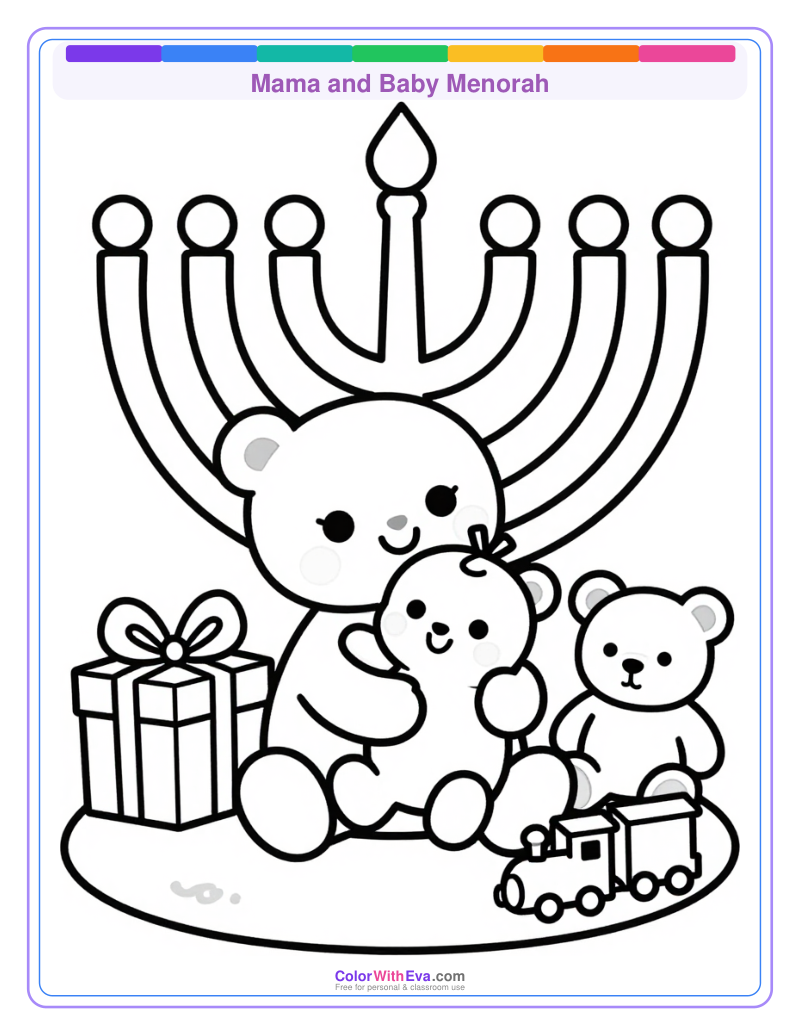 Mama and Baby Menorah thumbnail