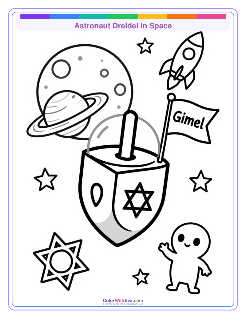 Astronaut Dreidel in Space thumbnail