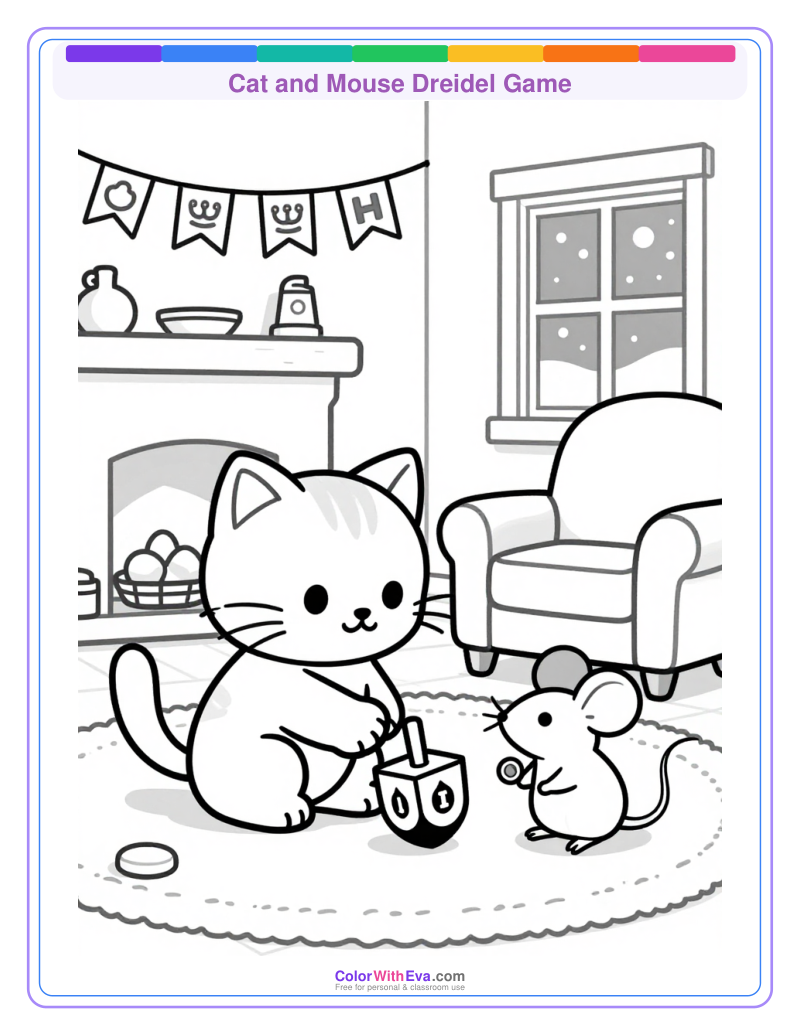 Cat and Mouse Dreidel Game thumbnail