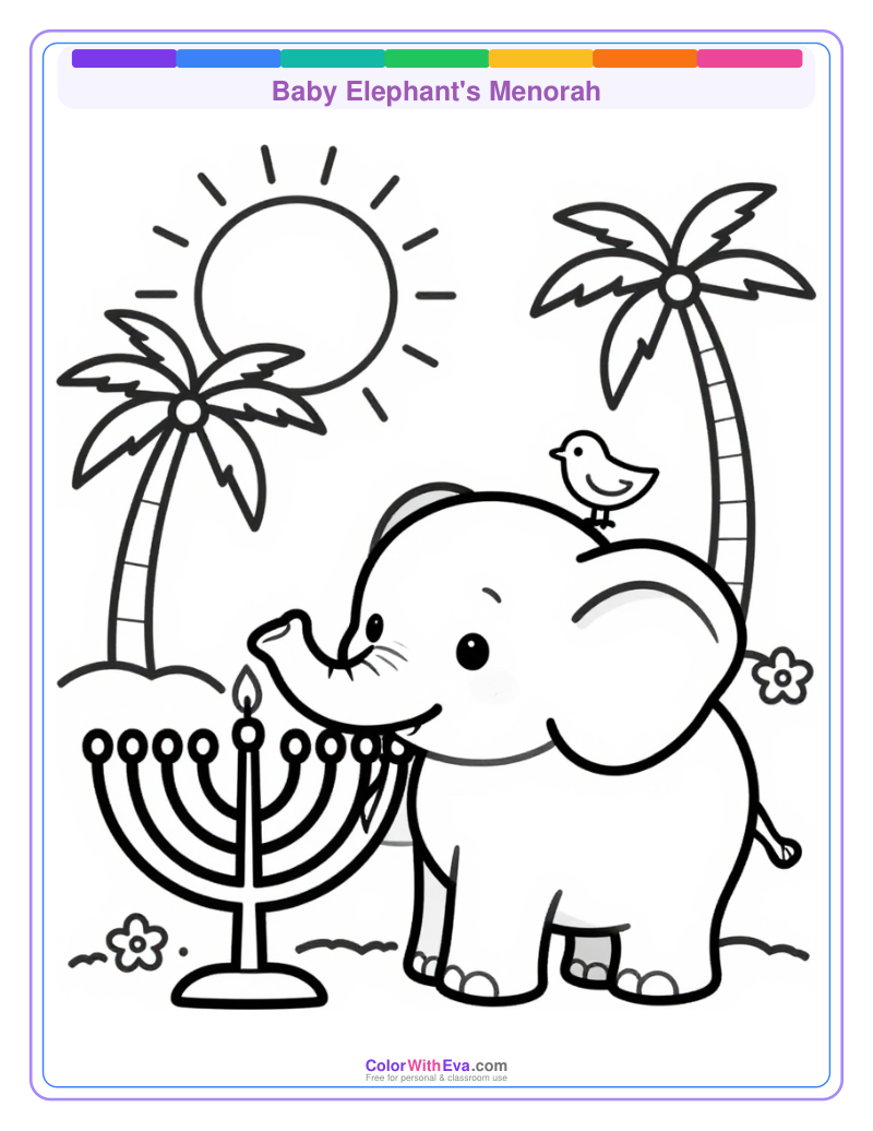 Baby Elephant's Menorah thumbnail