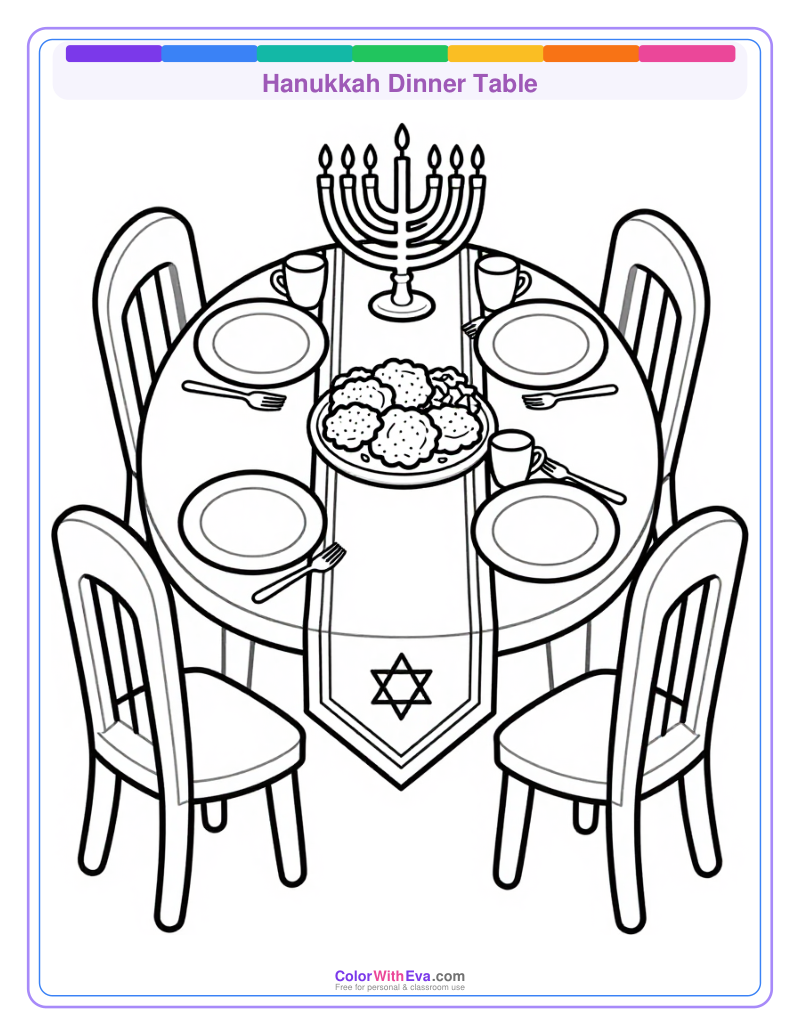 Hanukkah Dinner Table preview